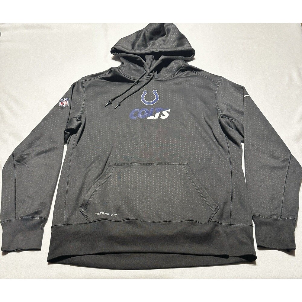 Indianapolis Colts Nike On Field Hoodie Mens Large NFL Football Therma Fit READ